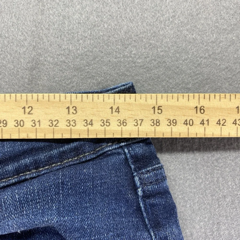 Levis Capri Jeans Womens 4 Blue Mid Rise Stretch 515 Flat Front Dark‎ Wash